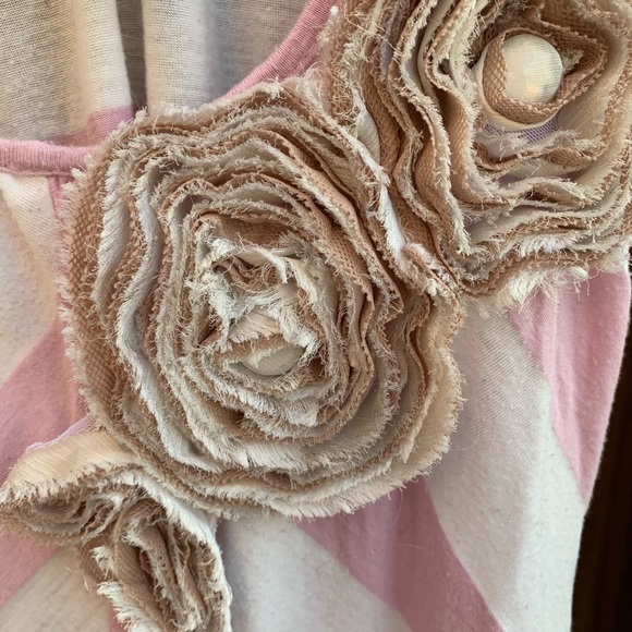 Zoah Pink/Tan Chevron Embellished Tank - Picture 5 of 8